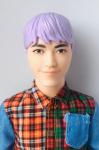 Mattel - Barbie - Fashionistas #154 - Color-Blocked Plaid Shirt - Ken - Slender - Doll